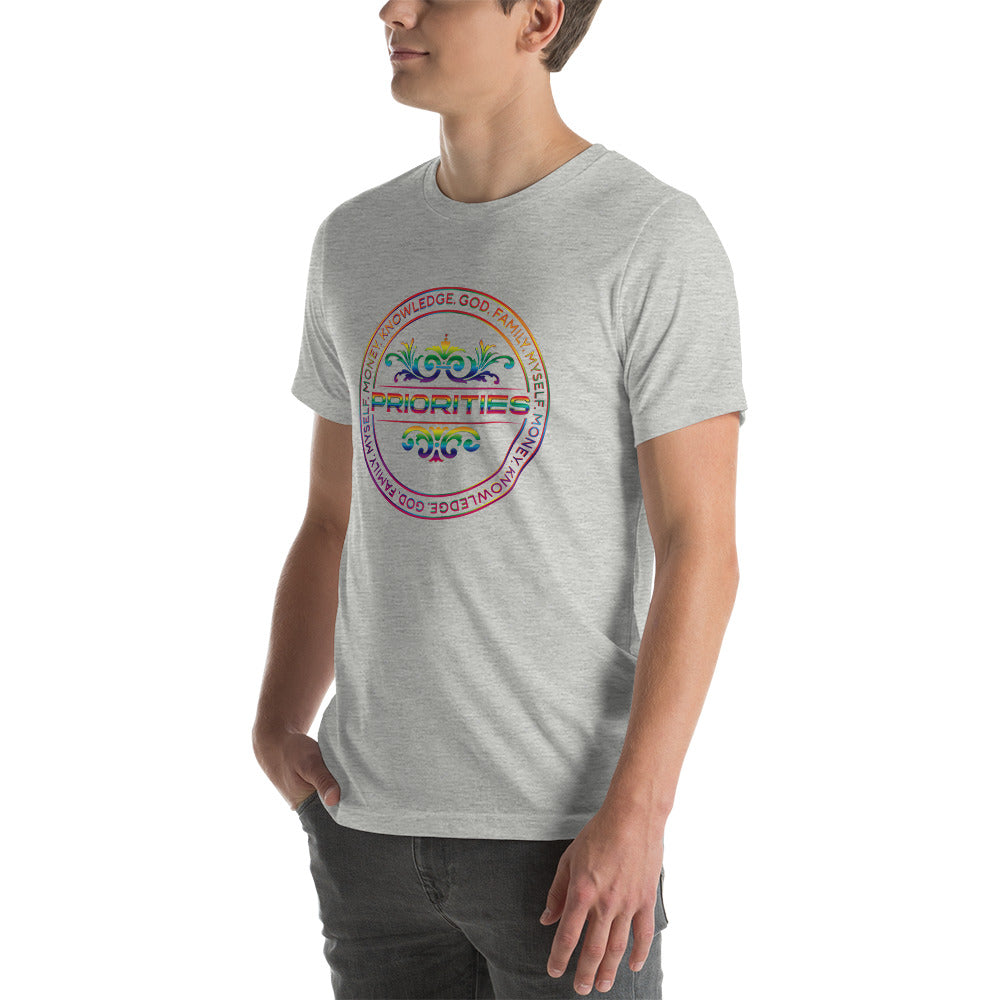 Short-Sleeve Unisex T-Shirt / With all multi color logo.