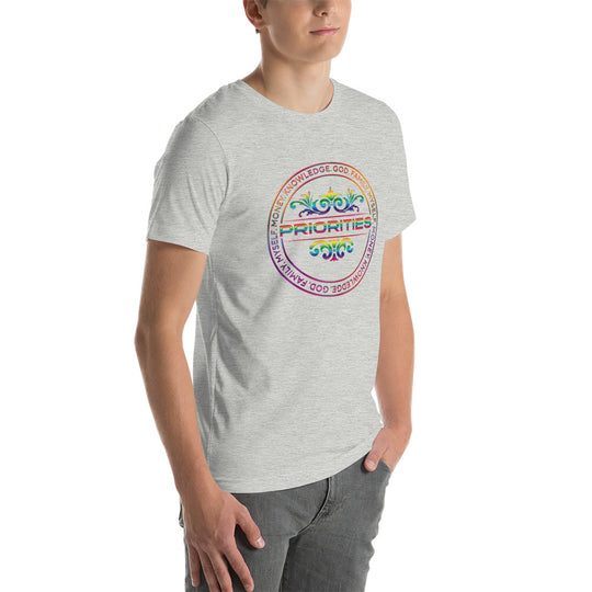 Short-Sleeve Unisex T-Shirt / With all multi color logo.