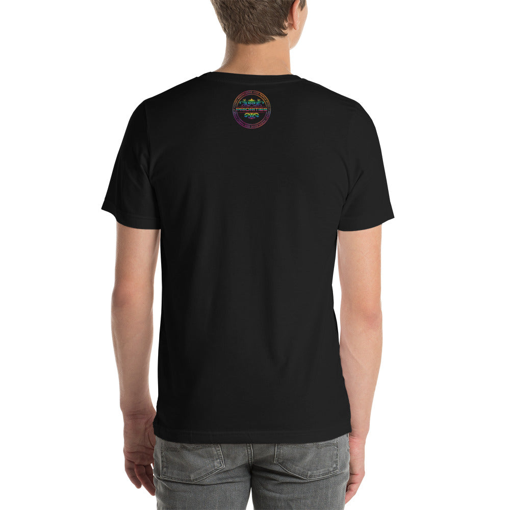 Short-Sleeve Unisex T-Shirt / With all multi color logo.