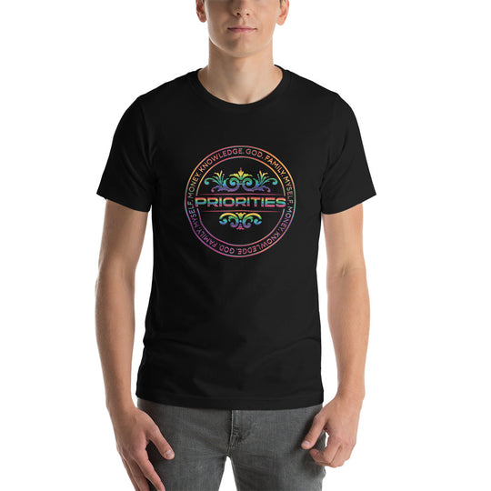 Short-Sleeve Unisex T-Shirt / With all multi color logo.