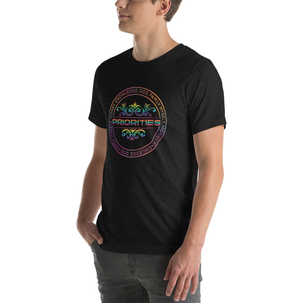 Short-Sleeve Unisex T-Shirt / With all multi color logo.