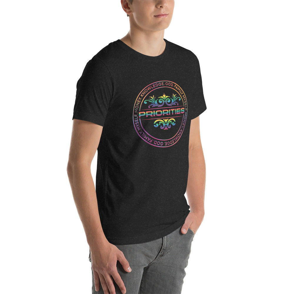 Short-Sleeve Unisex T-Shirt / With all multi color logo.