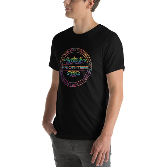 Short-Sleeve Unisex T-Shirt / With all multi color logo.