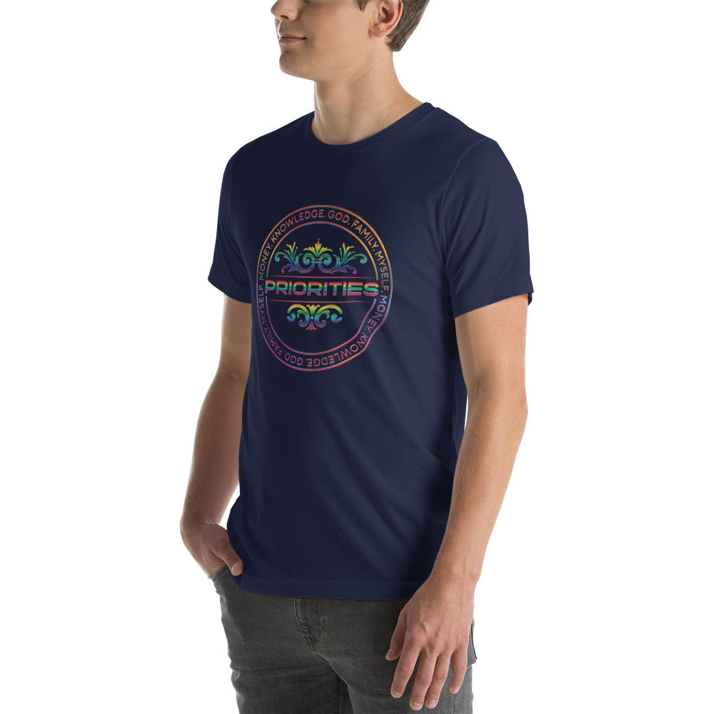 Short-Sleeve Unisex T-Shirt / With all multi color logo.