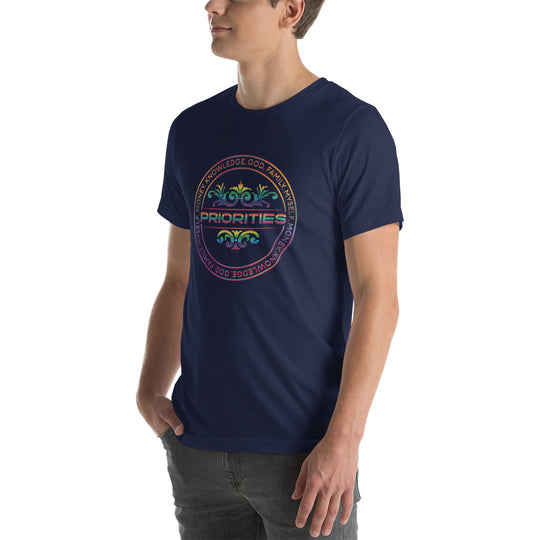 Short-Sleeve Unisex T-Shirt / With all multi color logo.