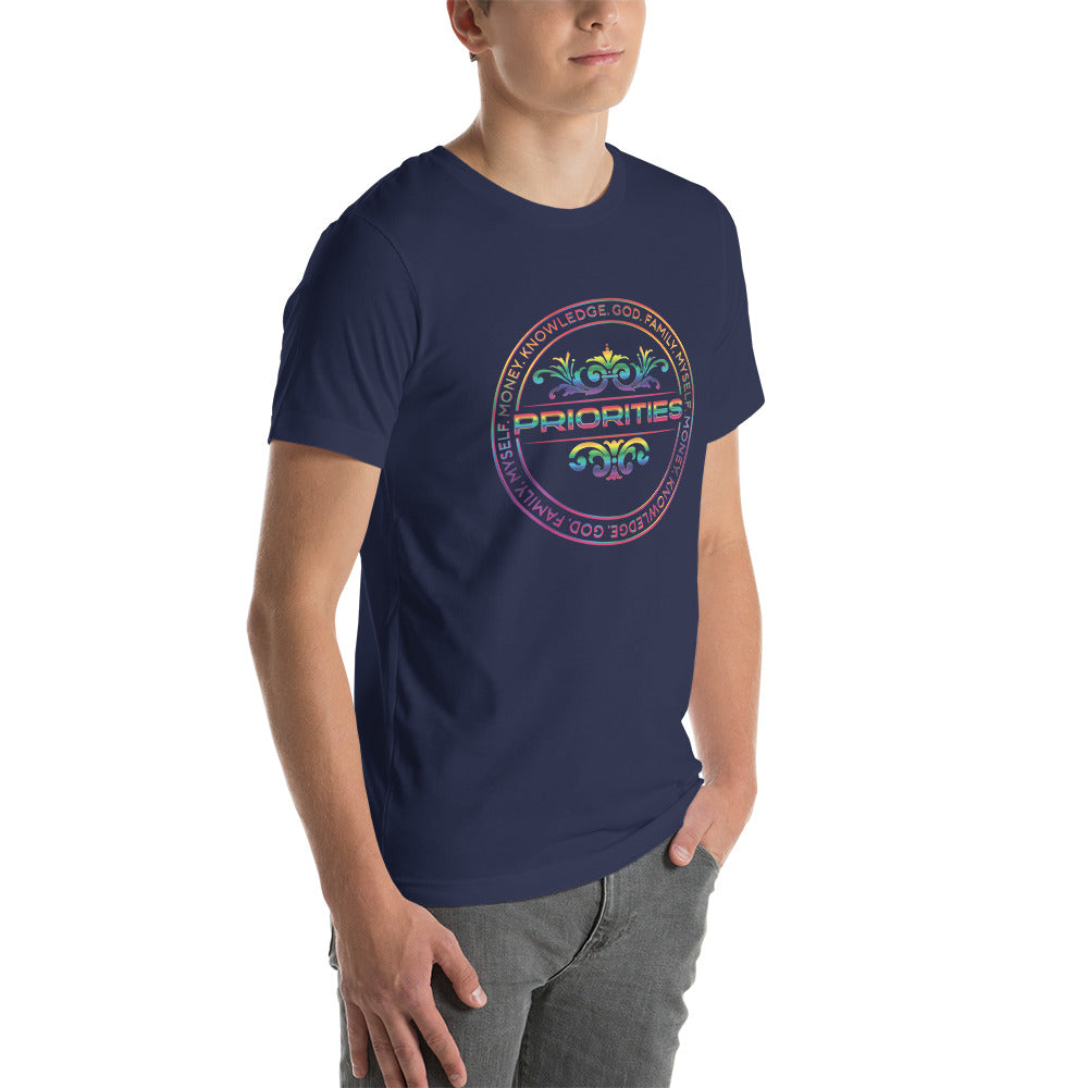 Short-Sleeve Unisex T-Shirt / With all multi color logo.