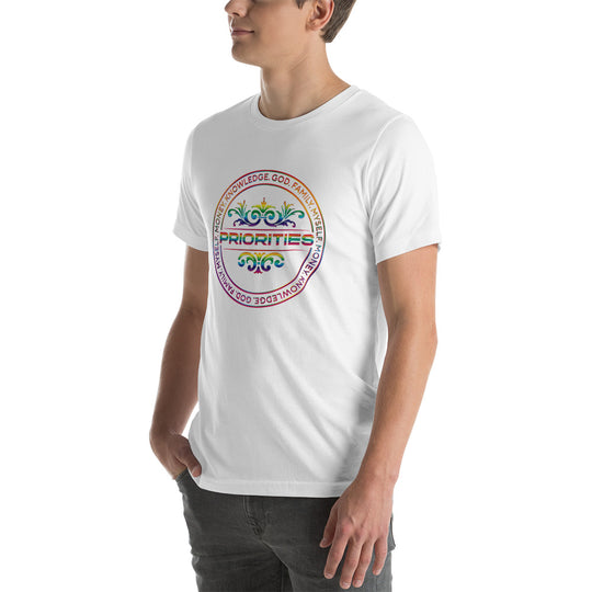 Short-Sleeve Unisex T-Shirt / With all multi color logo.