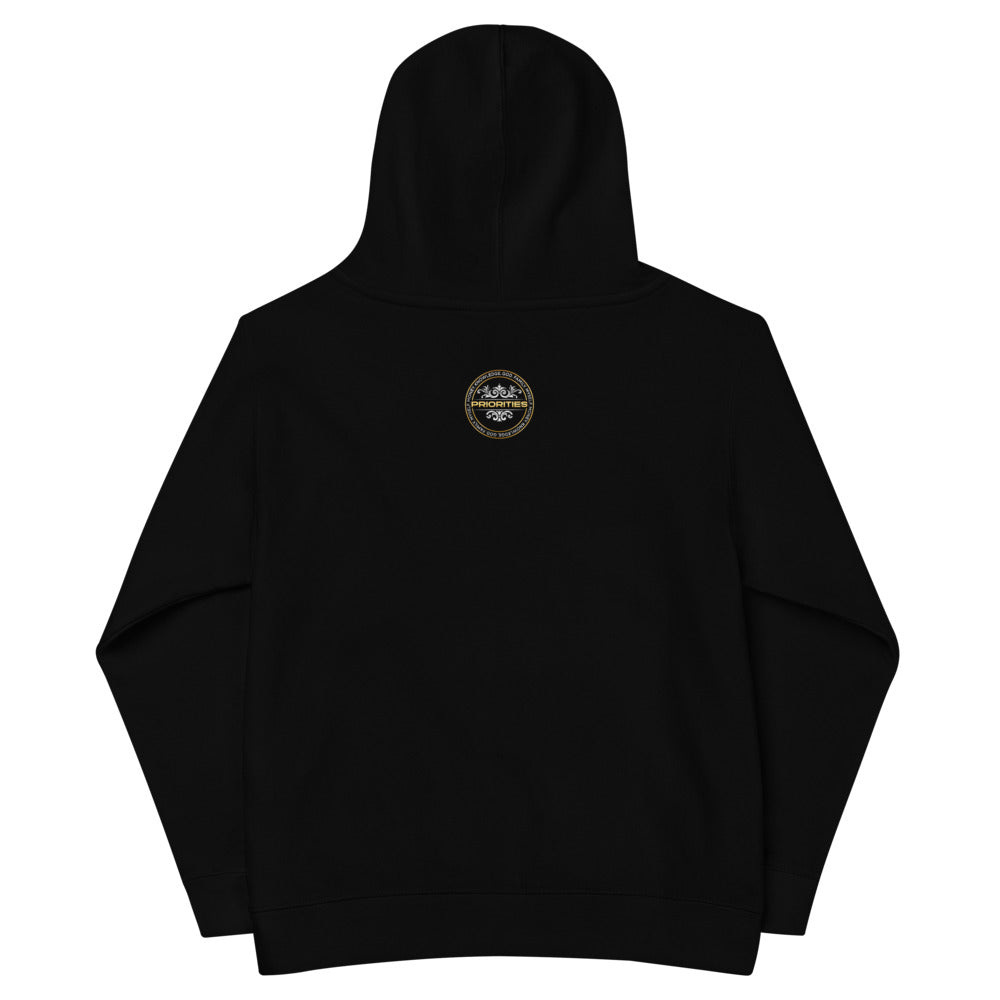 Kids fleece hoodie / With Platinum & Gold Priorities logo