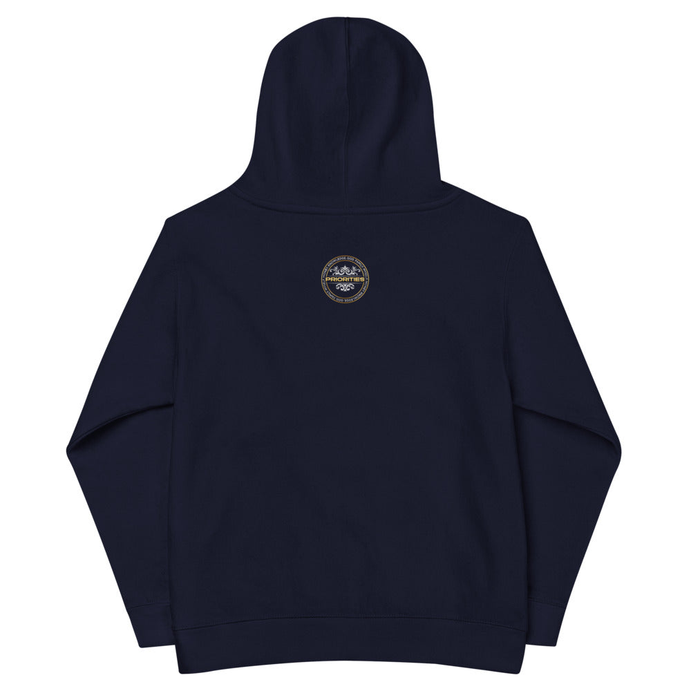 Kids fleece hoodie / With Platinum & Gold Priorities logo