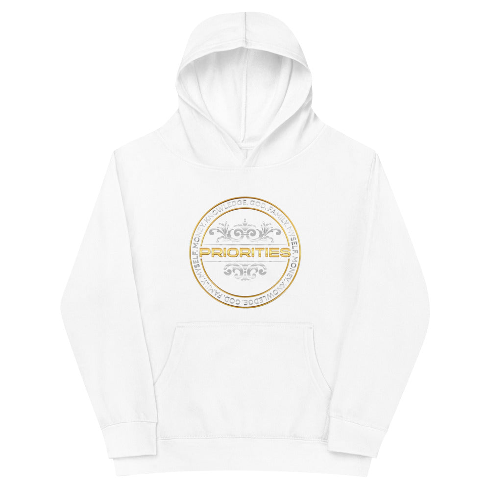 Kids fleece hoodie / With Platinum & Gold Priorities logo