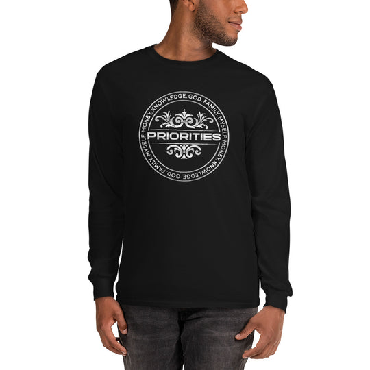 Men’s Long Sleeve Shirt / Platinum logo