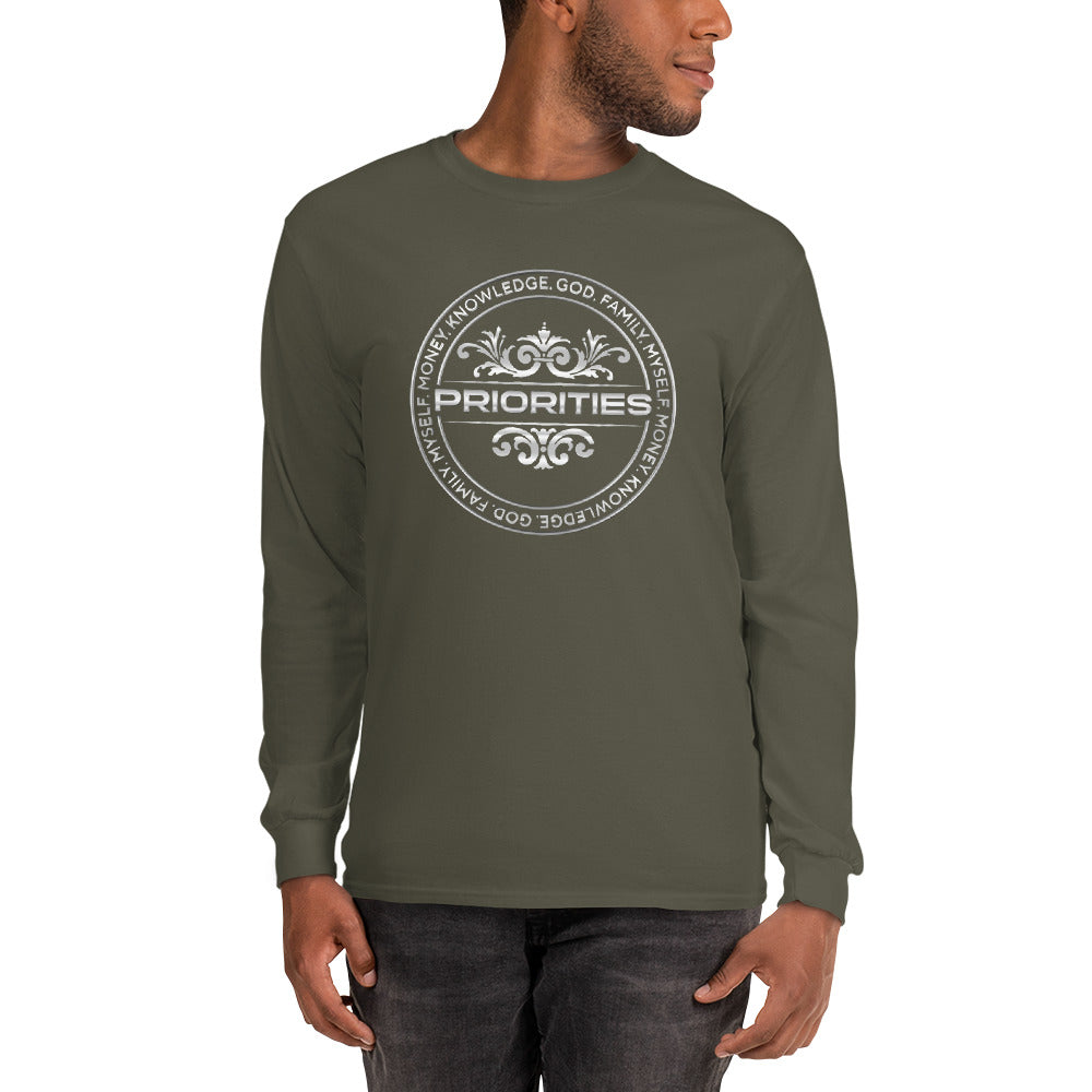 Men’s Long Sleeve Shirt / Platinum logo