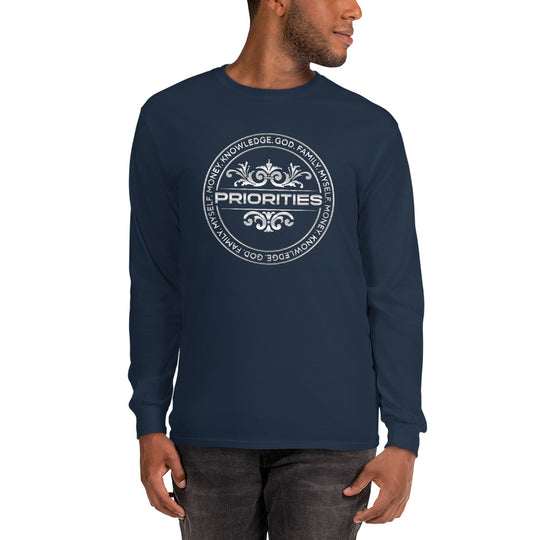 Men’s Long Sleeve Shirt / Platinum logo