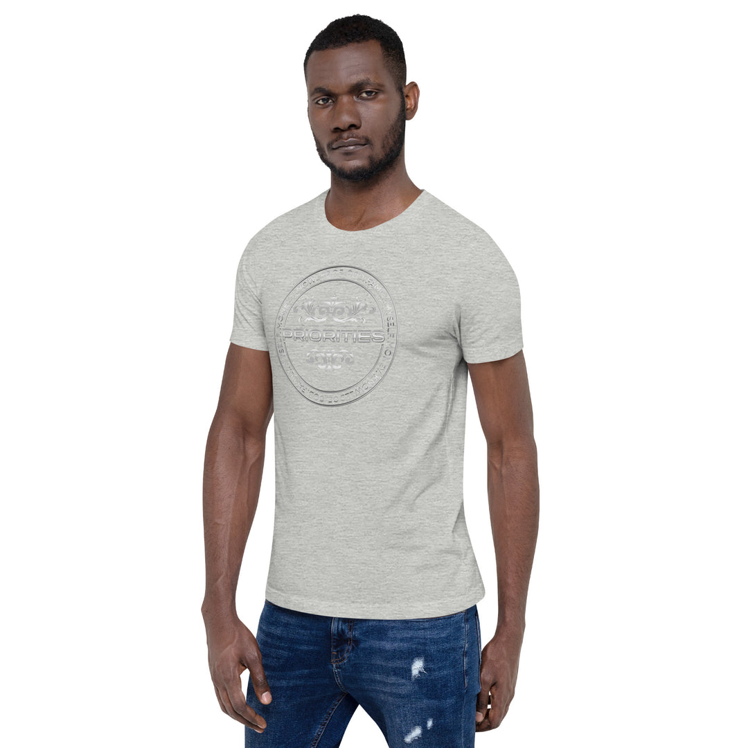 Short-Sleeve Unisex T-Shirt / With all Platinum Priorities logo.