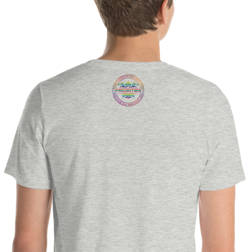 Short-Sleeve Unisex T-Shirt / With all multi color logo