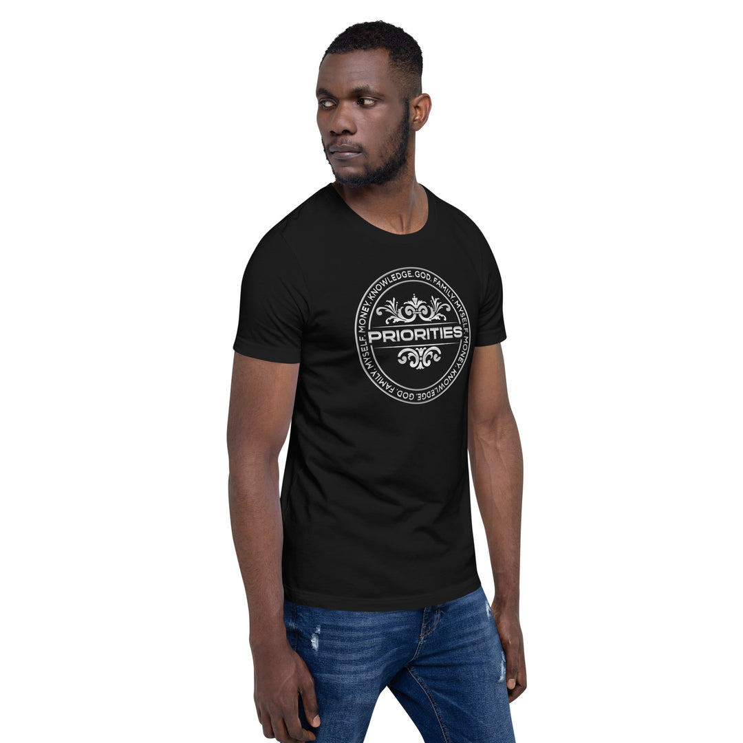 Short-Sleeve Unisex T-Shirt / With all Platinum Priorities logo.