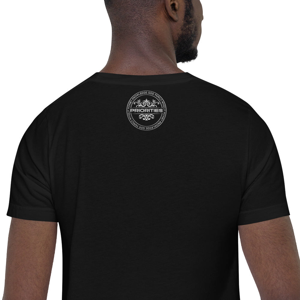 Short-Sleeve Unisex T-Shirt / With all Platinum Priorities logo.