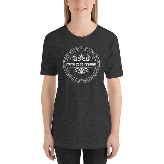 Short-Sleeve Unisex T-Shirt / With the all Platinum Priorities logo