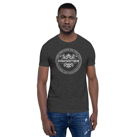 Short-Sleeve Unisex T-Shirt / With all Platinum Priorities logo.