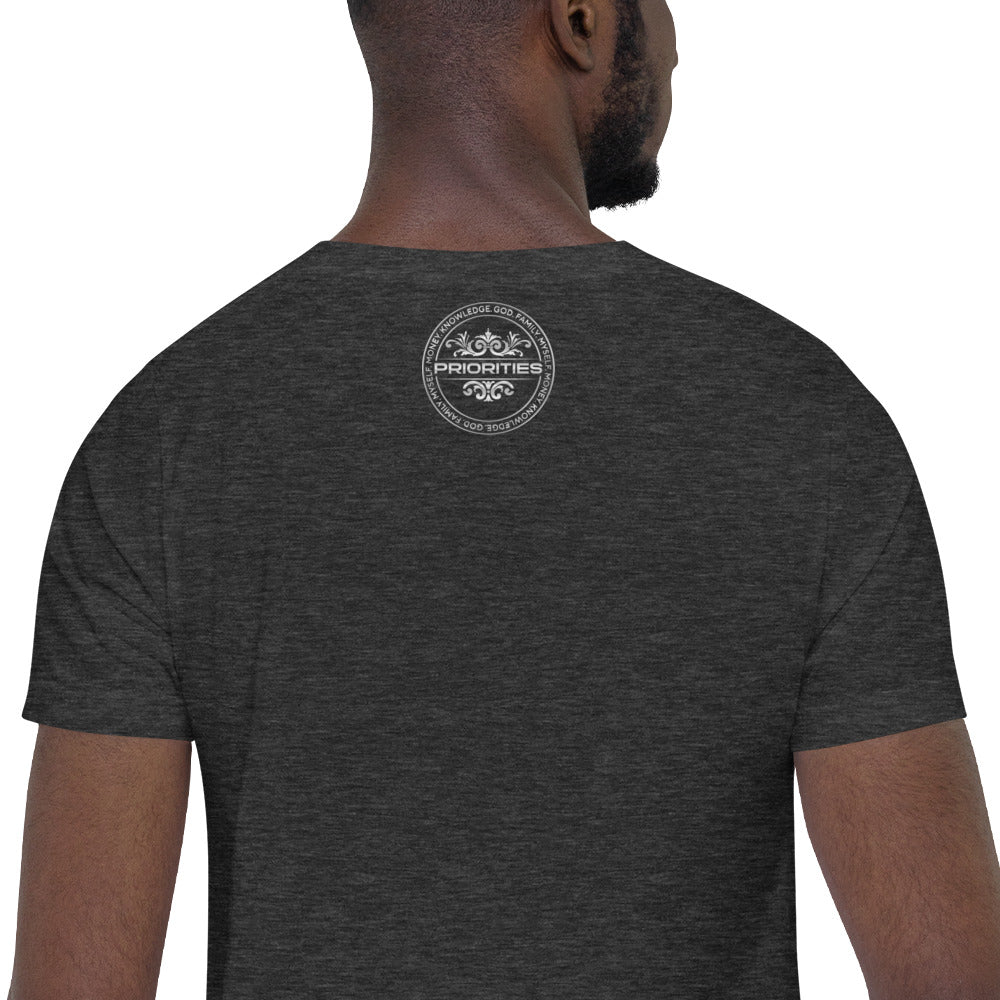 Short-Sleeve Unisex T-Shirt / With all Platinum Priorities logo.