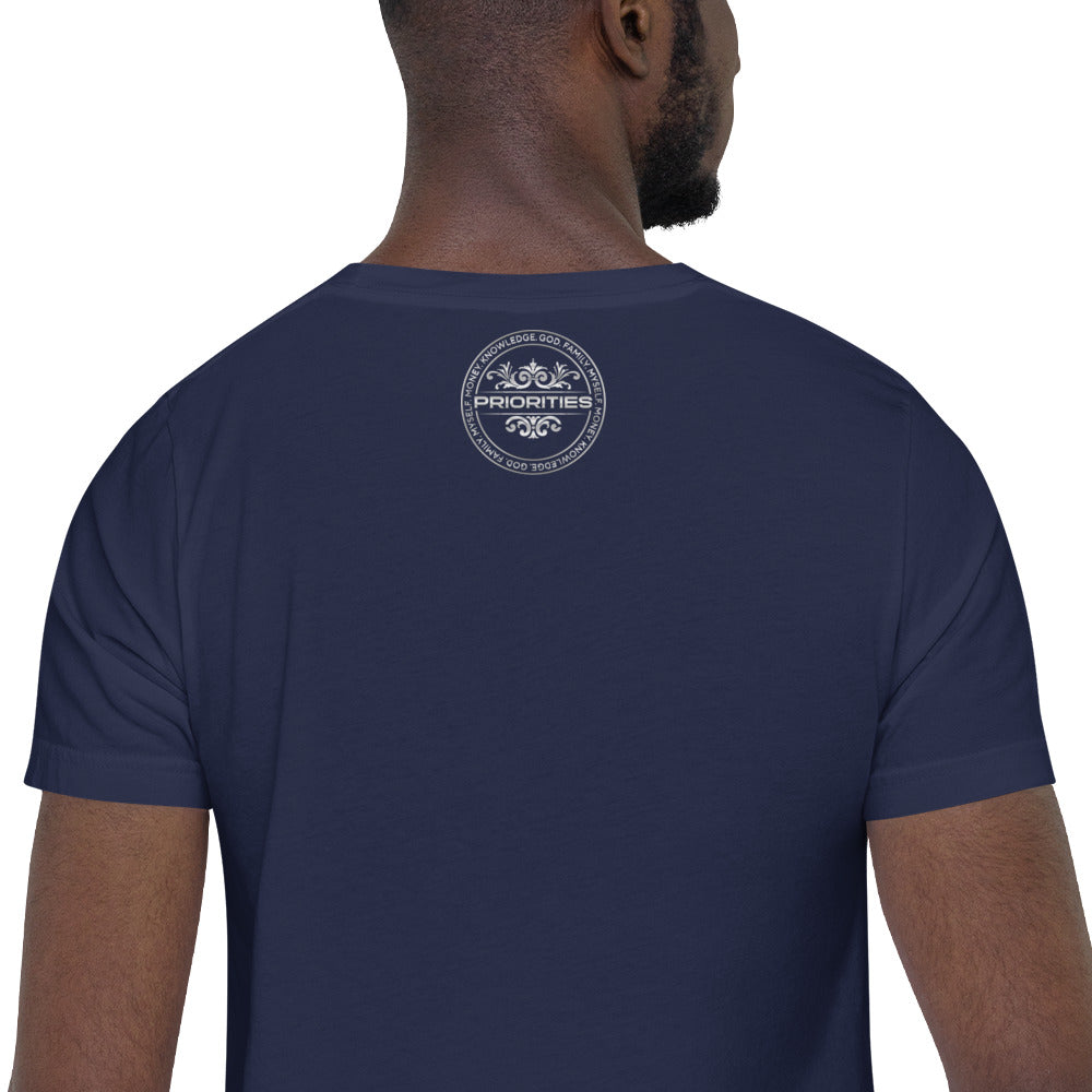 Short-Sleeve Unisex T-Shirt / With all Platinum Priorities logo.