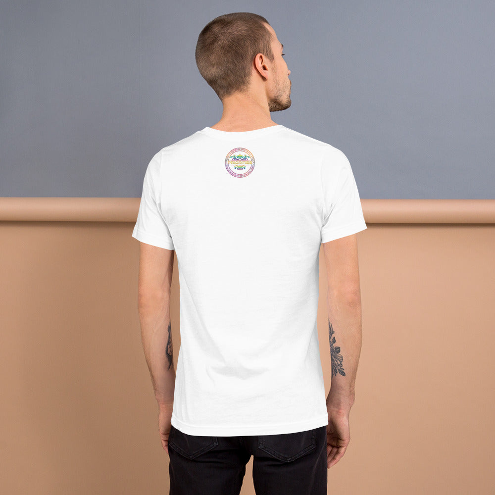 Short-Sleeve Unisex T-Shirt / With gold & multi color logo