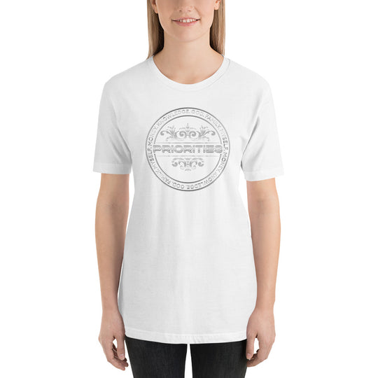 Short-Sleeve Unisex T-Shirt / With the all Platinum Priorities logo