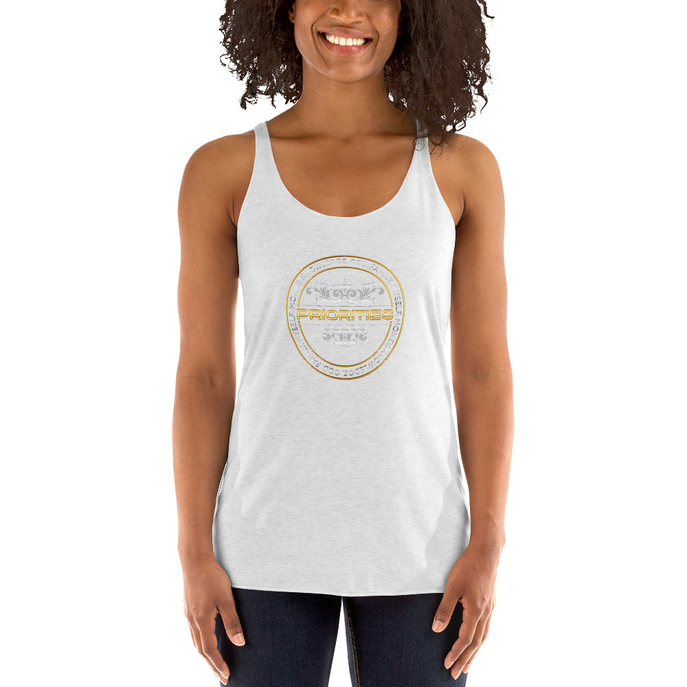 Women's Racerback Tank / Platinum & Gold