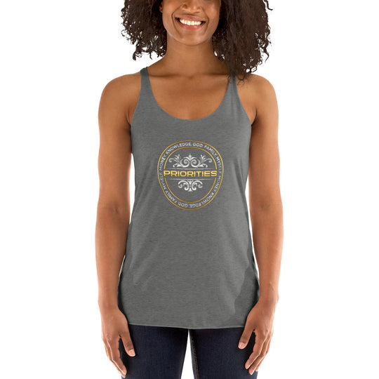 Women's Racerback Tank / Platinum & Gold