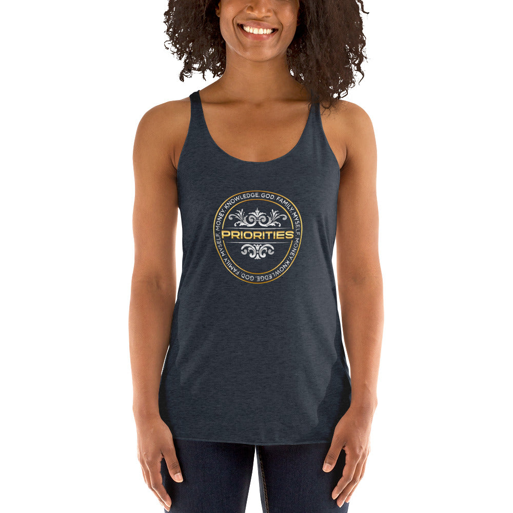 Women's Racerback Tank / Platinum & Gold