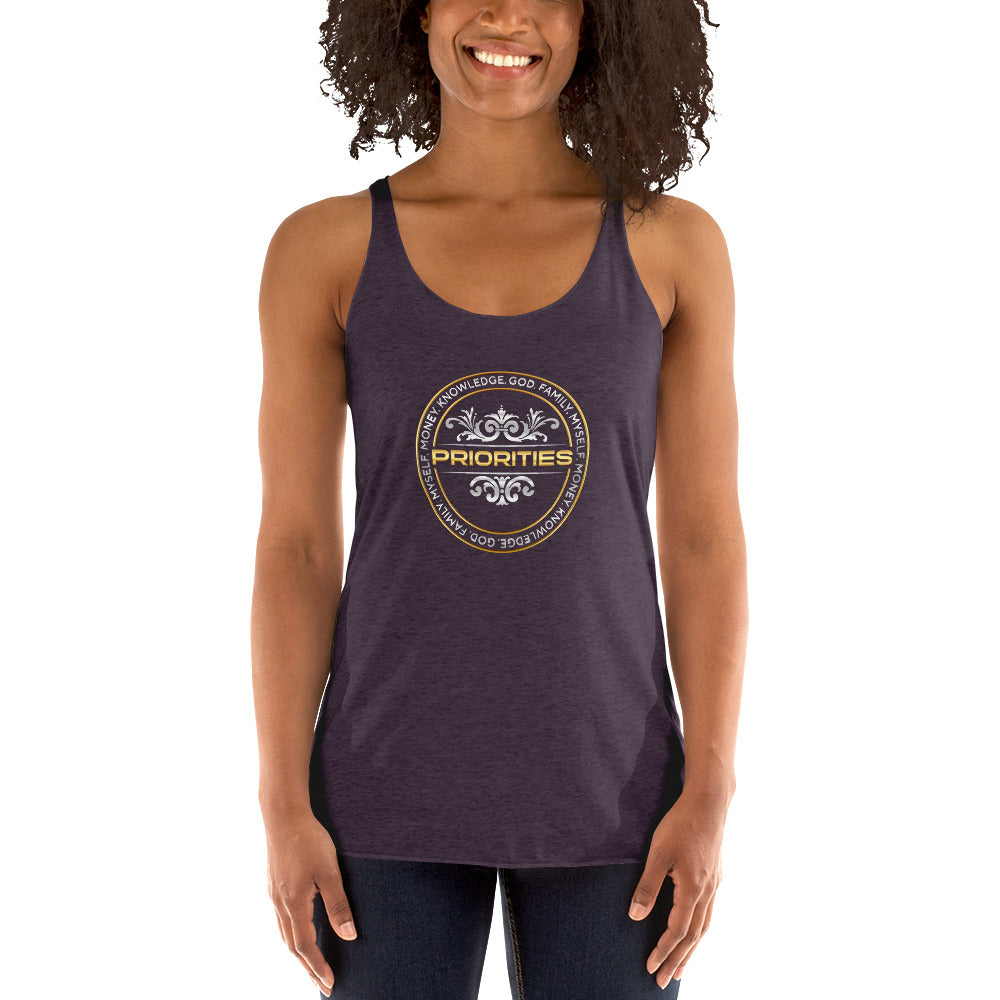 Women's Racerback Tank / Platinum & Gold