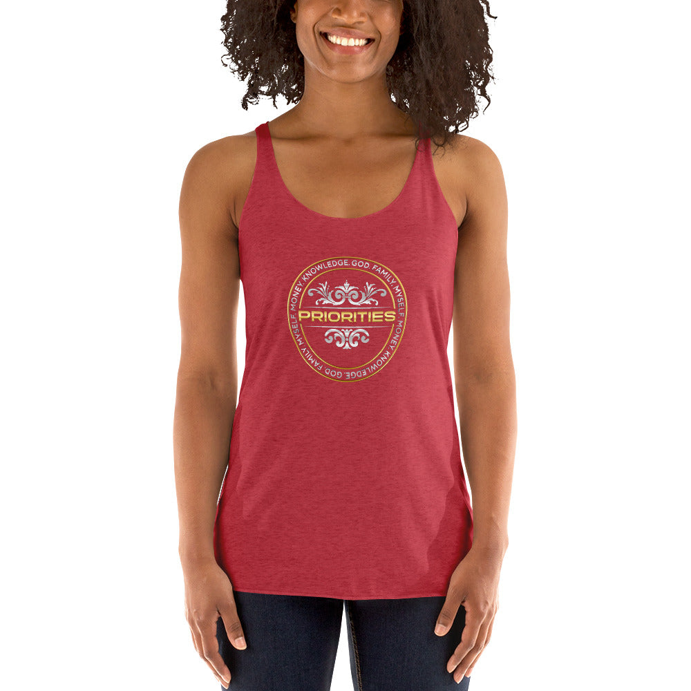 Women's Racerback Tank / Platinum & Gold
