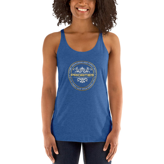 Women's Racerback Tank / Platinum & Gold