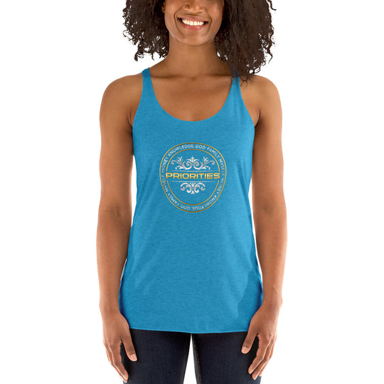 Women's Racerback Tank / Platinum & Gold