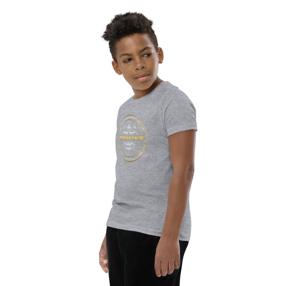 Youth Short Sleeve T-Shirt / With Platinum & Gold logo
